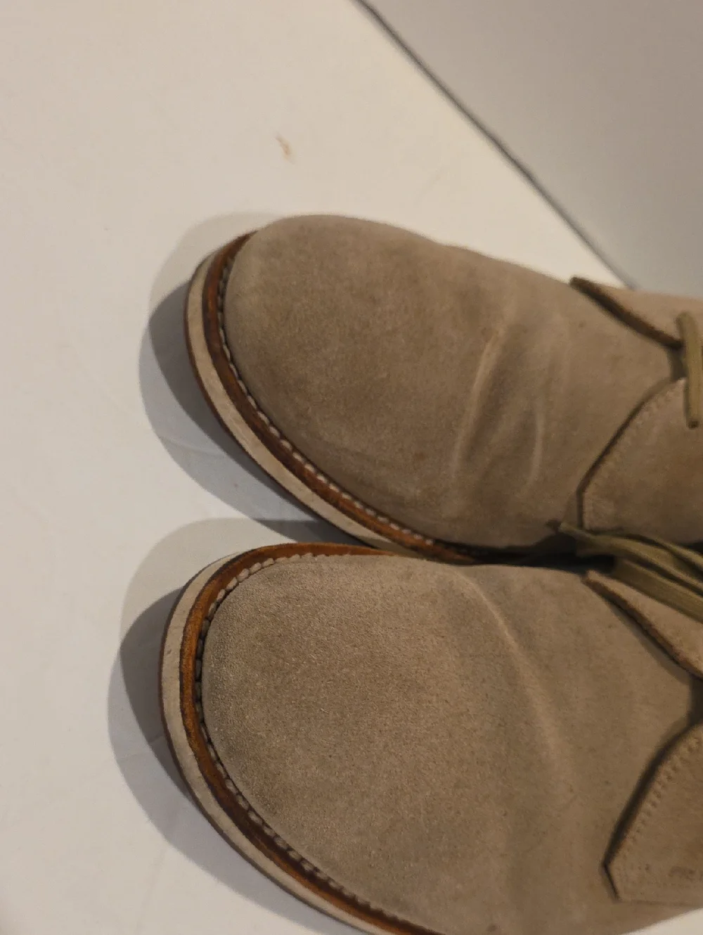 Prada Men's Suede Nubuck Buck Derby Shoes in Light Taupe Size 8